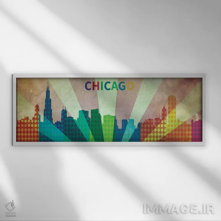 تابلو شهر چی (شیکاگو) اثر فایو بای فایو کالکتیو - نمای قابدار سفید