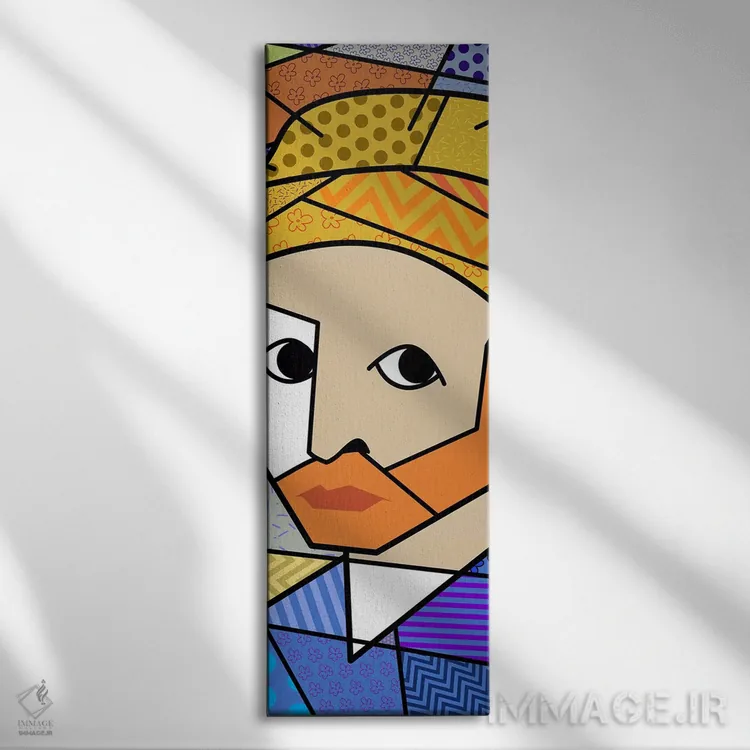 تابلو خودنگاره (برداشت از ونسان ونگوگ) اثر فایو بای فایو کالکتیو - نمای روبهرو روی دیوار