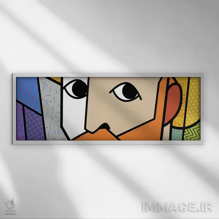 تابلو خودنگاره ۲ (برداشت از ونسان ونگوگ) اثر فایو بای فایو کالکتیو - نمای قابدار سفید