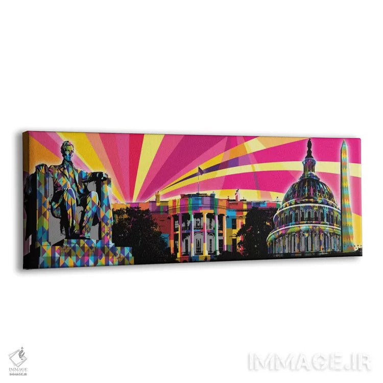 تابلو پاپ سایکدلیک دیسی (واشنگتن) اثر فایو بای فایو کالکتیو - نمای پرسپکتیو محصول