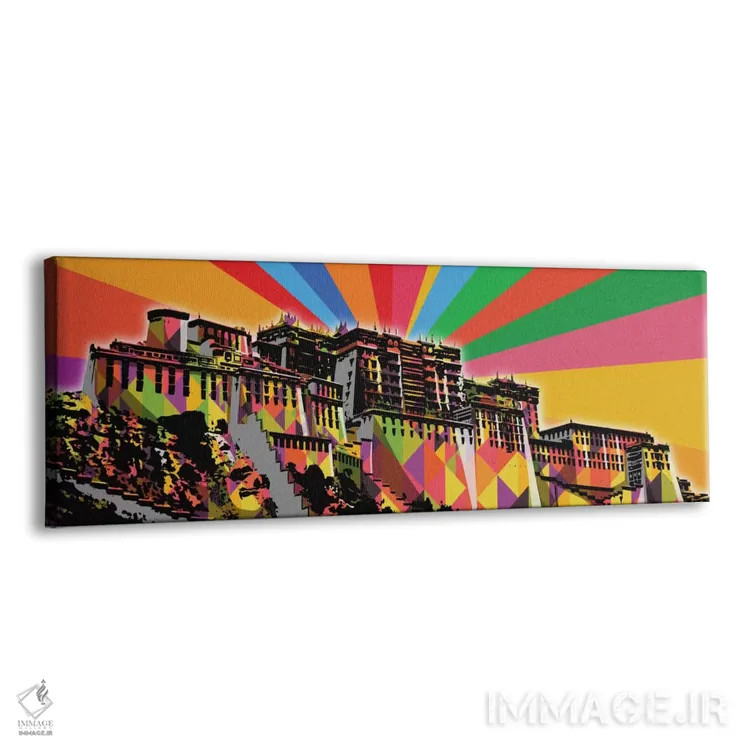 تابلو پاپ سایکدلیک کاخ پوتالا (تبت) اثر فایو بای فایو کالکتیو - نمای پرسپکتیو محصول