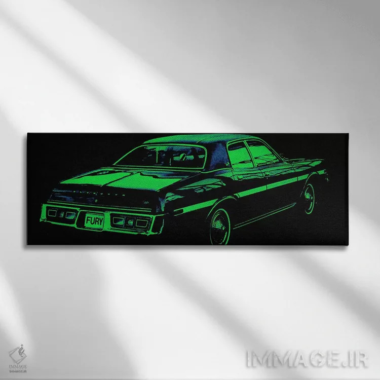 تابلو کادیلاک خشمگین (یا خشم کادی) اثر فایو بای فایو کالکتیو - نمای روبهرو روی دیوار