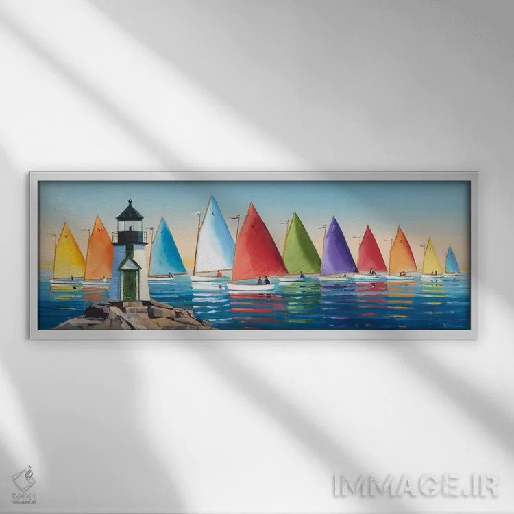 تابلو پس از مسابقهها اثر سالی کالدول فیشر - نمای قابدار سفید