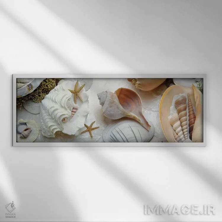 تابلو برکه جزر و مدی جزیره شماره ۳ اثر آلن بلاوشتاین - نمای قابدار سفید