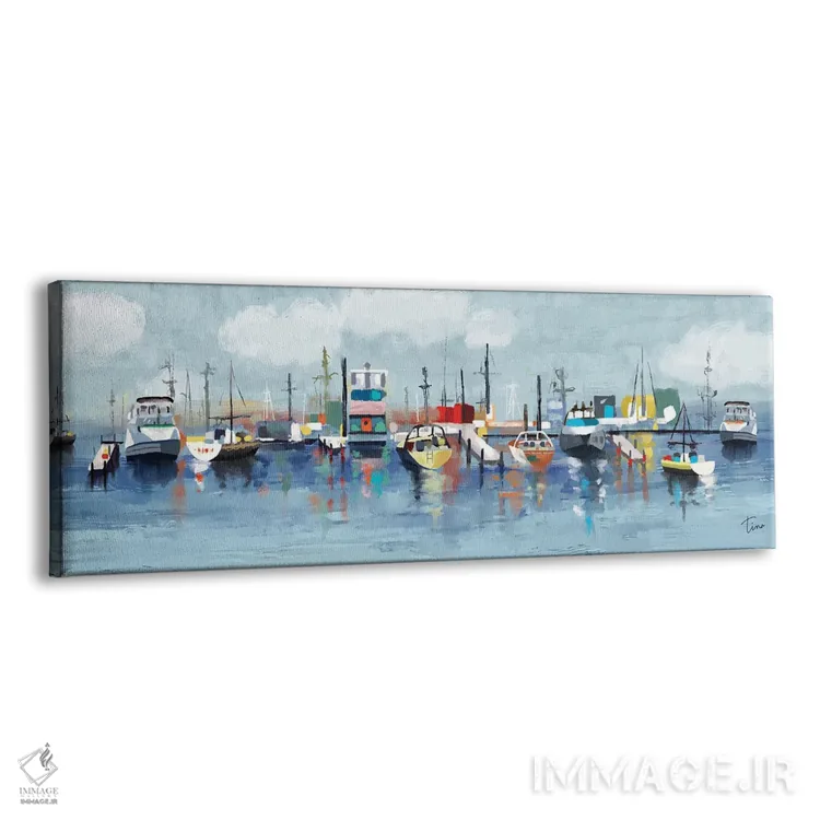 تابلو بندرگاه در مه اثر تینا فین - نمای پرسپکتیو محصول