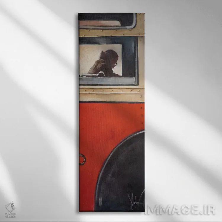 تابلو اتوبوس از دوران کودکیام اثر ایگور شولمان - نمای روبهرو روی دیوار