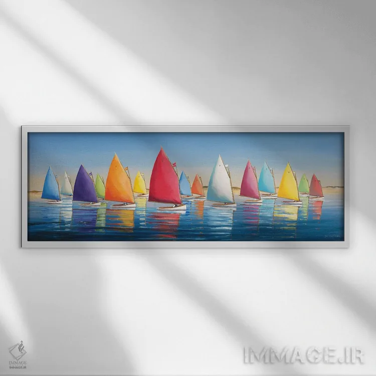 تابلو رنگهای پروازکننده اثر سالی کالدول فیشر - نمای قابدار سفید