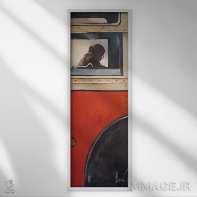 تابلو اتوبوس از دوران کودکیام اثر ایگور شولمان - نمای قابدار سفید