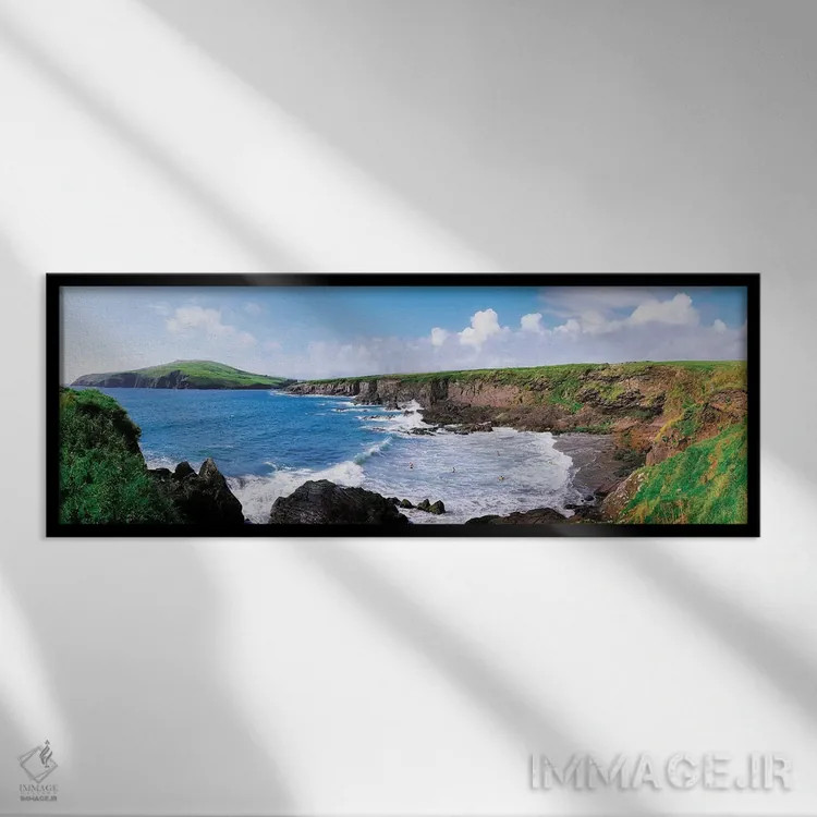 تابلو شهرستان کری، باورگل اثر ایریش ایمیج کالکشن (مجموعه عکاسی ایرلندی) - نمای قابدار مشکی