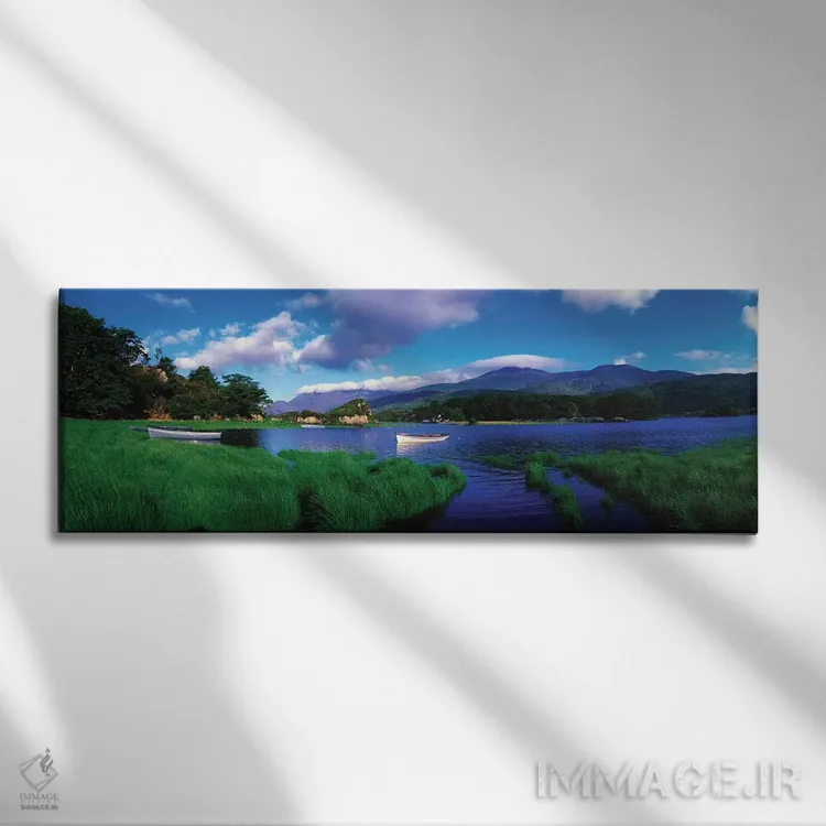 تابلو شهرستان کری، دریاچه فوقانی کیلارنی، کوه کارانتوهیل و کوههای ارغوانی اثر ایریش ایمیج کالکشن (مجموعه عکاسی ایرلندی) - نمای روبهرو روی دیوار