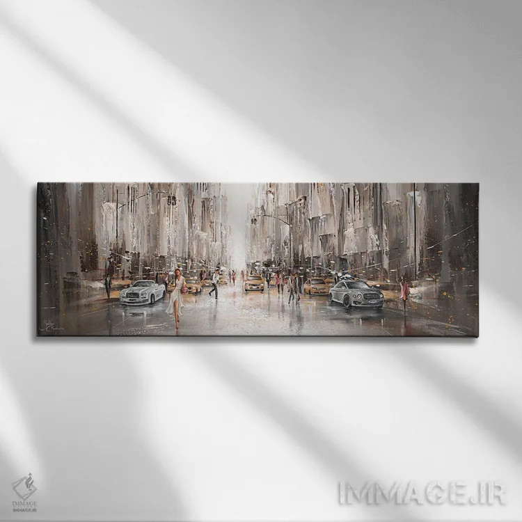 تابلو New York II,زندگی شهری، نیویورک ۲ اثر ایزابیلا کارولِویچ - نمای روبهرو روی دیوار