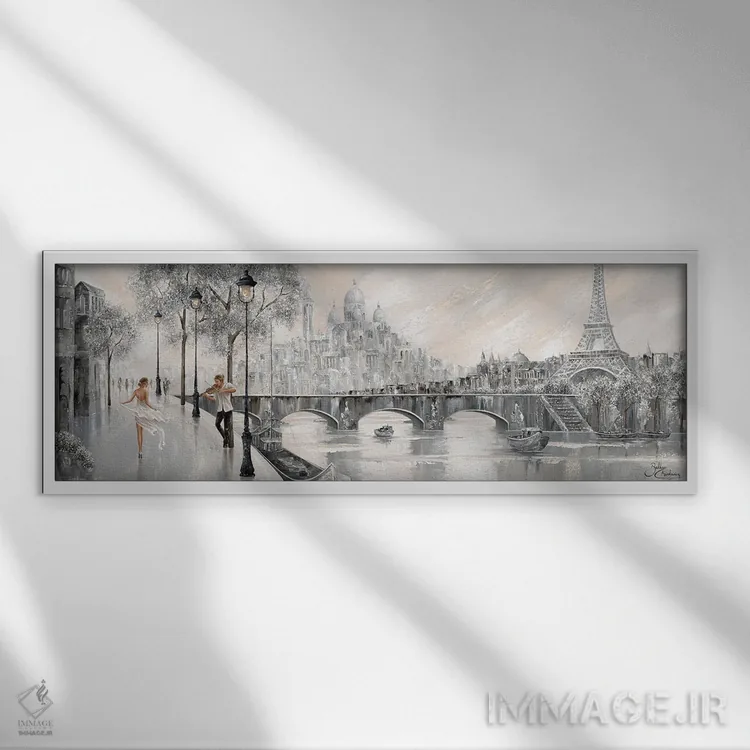 تابلو Paris Flair,در اسارت تو، جلوه پاریس اثر ایزابیلا کارولِویچ - نمای قابدار سفید