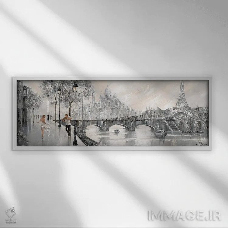 تابلو Paris Flair,در اسارت تو، جلوه پاریس اثر ایزابیلا کارولِویچ - نمای قابدار سفید