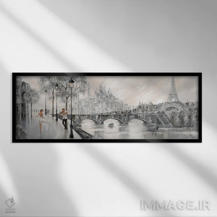 تابلو Paris Flair,در اسارت تو، جلوه پاریس اثر ایزابیلا کارولِویچ - نمای قابدار مشکی