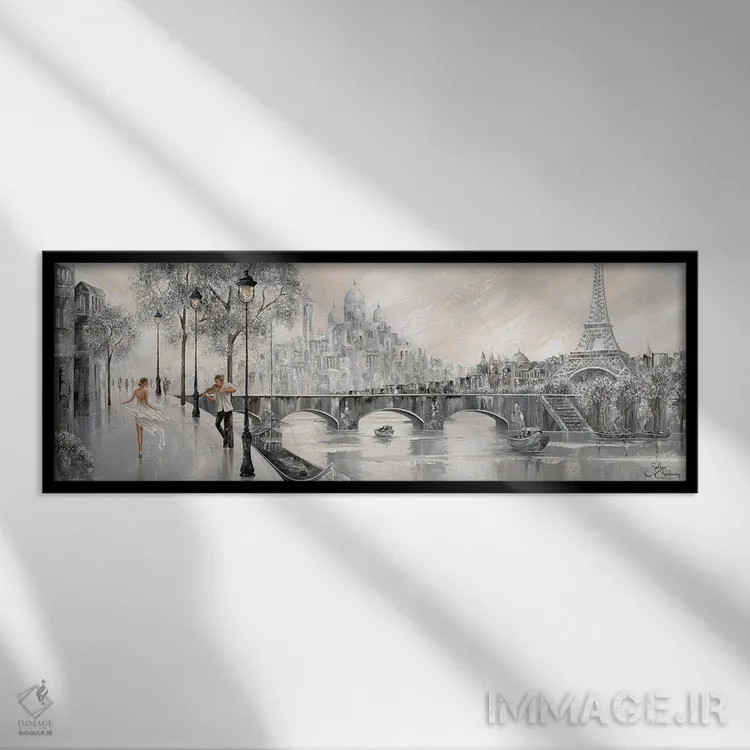 تابلو Paris Flair,در اسارت تو، جلوه پاریس اثر ایزابیلا کارولِویچ - نمای قابدار مشکی