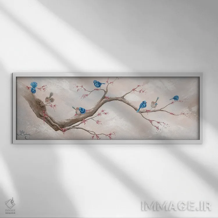 تابلو Ventures,پرنده پری وِرن، ماجراجوییها (نوعی پرنده استرالیایی) اثر ایزابیلا کارولِویچ - نمای قابدار سفید