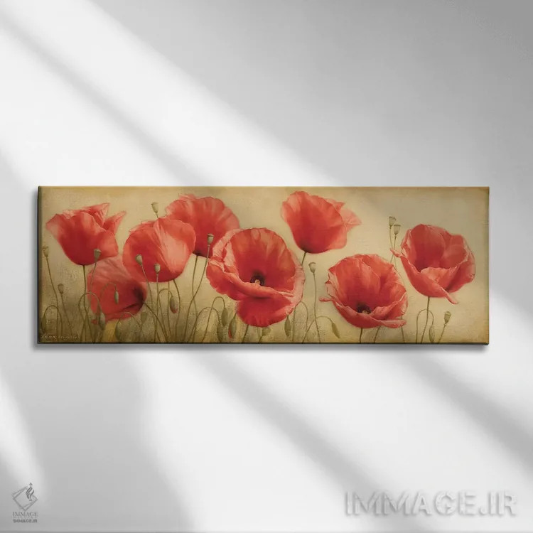 تابلو لطافت شقایق I اثر ایگور لیواشوف - نمای روبهرو روی دیوار