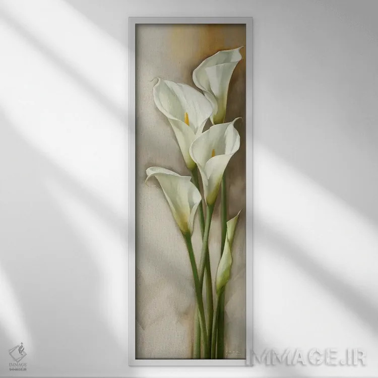 تابلو کالاس با ظرافت II (نوعی گل) اثر ایگور لیواشوف - نمای قابدار سفید