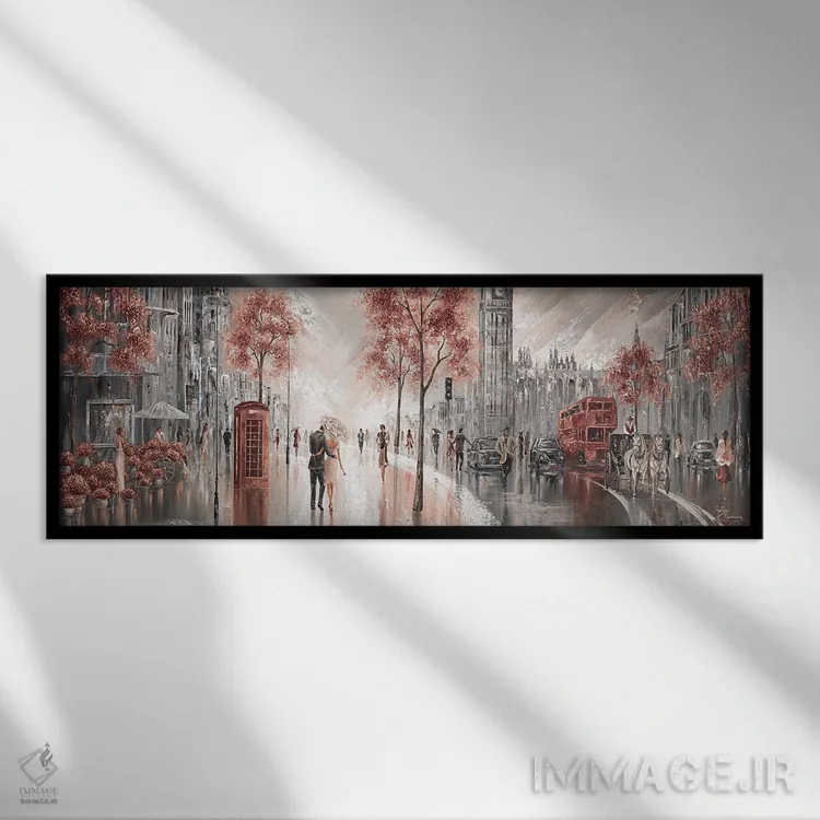 تابلو لندن لوکس ۲ اثر ایزابیلا کارولِویچ - نمای قابدار مشکی