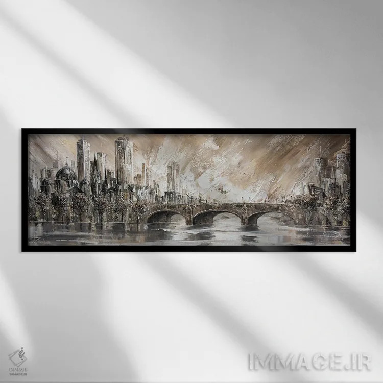 تابلو Princess Bridge,حسوحال ملبورن، پل پرنسس اثر ایزابیلا کارولِویچ - نمای قابدار مشکی