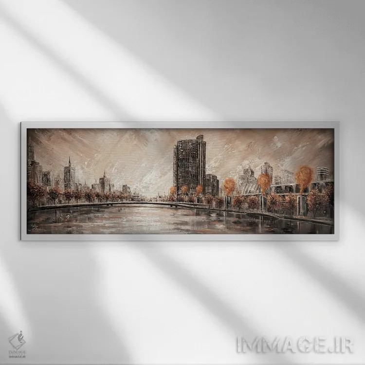 تابلو Yarra River,حسوحال ملبورن، رود یارا اثر ایزابیلا کارولِویچ - نمای قابدار سفید