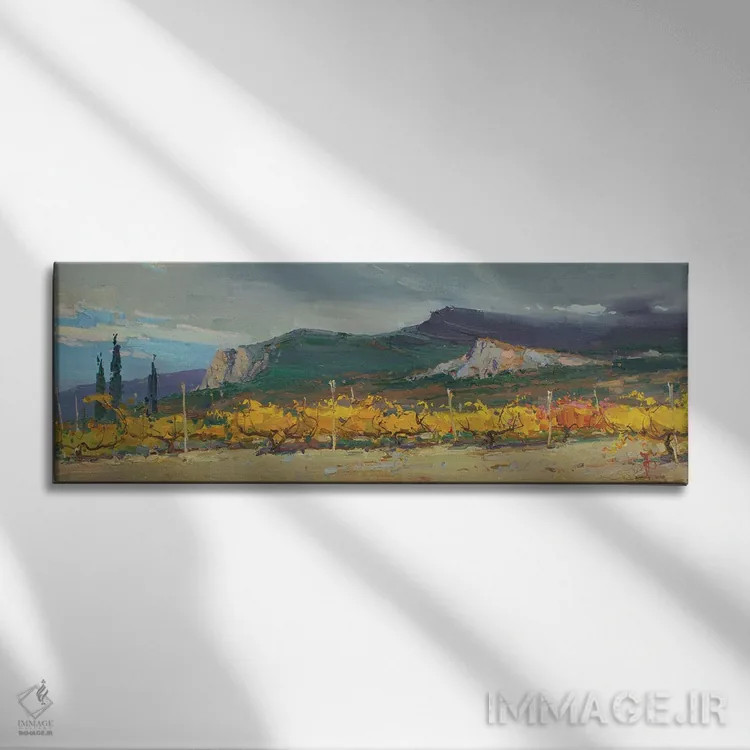 تابلو باغ انگور پاییزی اثر ایگور پوزدف - نمای روبهرو روی دیوار