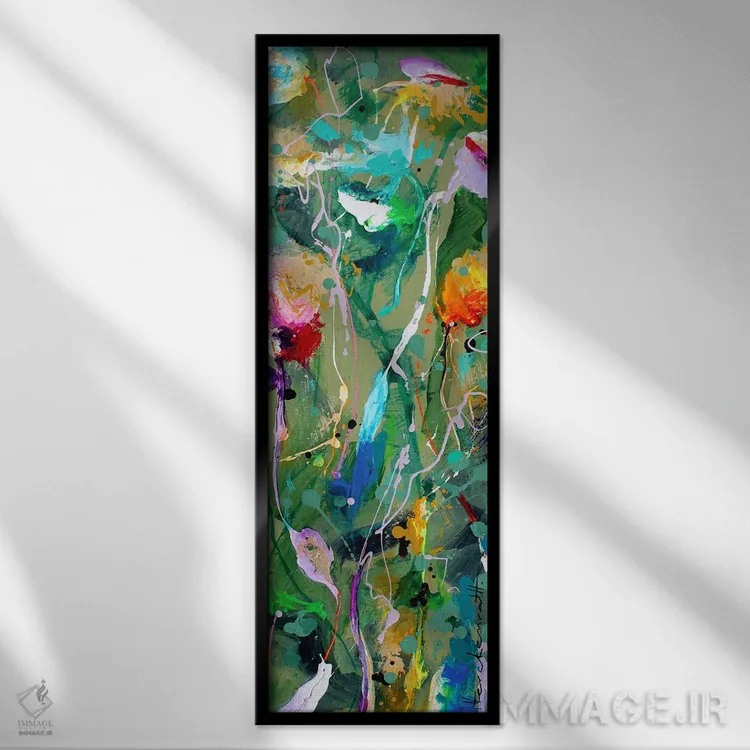 تابلو شگفتی دستهگل اثر استودیو پِینت-اینگ - نمای قابدار مشکی