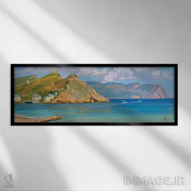 تابلو زیبایی دریای سیاه اثر ایگور پوزدف - نمای قابدار مشکی