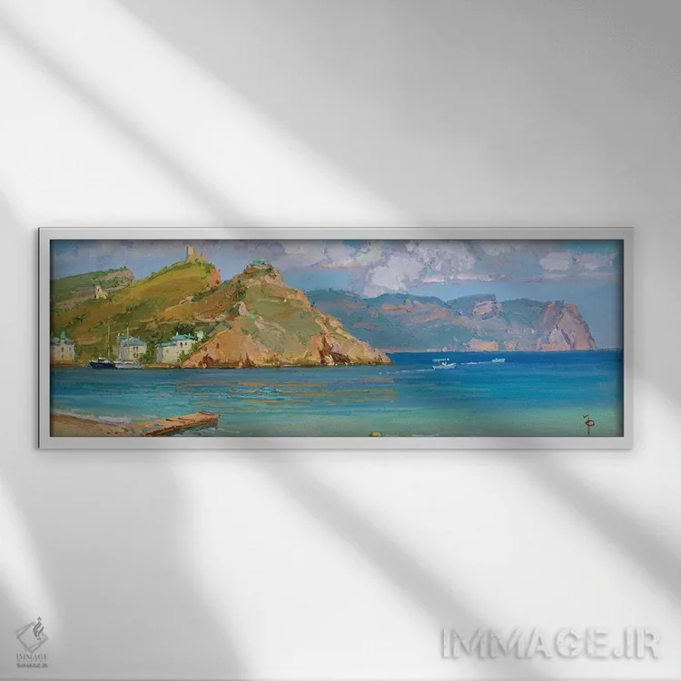 تابلو زیبایی دریای سیاه اثر ایگور پوزدف - نمای قابدار سفید