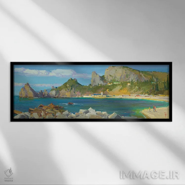 تابلو خلیج تفریحی اثر ایگور پوزدف - نمای قابدار مشکی