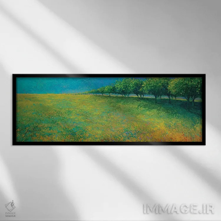 تابلو لبهٔ باغ میوه اثر آیریس اسکات - نمای قابدار مشکی