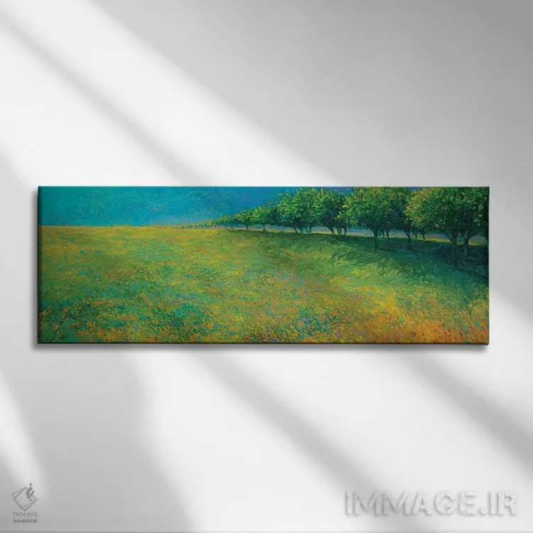 تابلو لبهٔ باغ میوه اثر آیریس اسکات - نمای روبهرو روی دیوار
