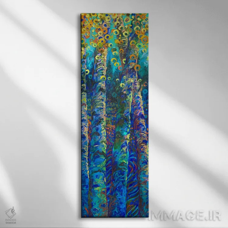 تابلو اخگرها اثر آیریس اسکات - نمای روبهرو روی دیوار