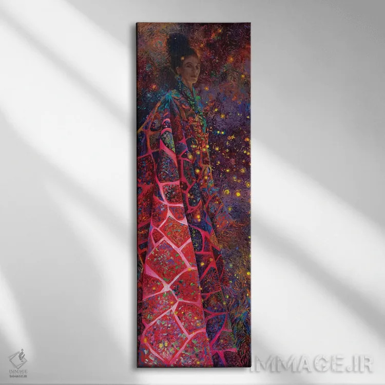 تابلو شامان بنفش (شامانکا) اثر آیریس اسکات - نمای روبهرو روی دیوار