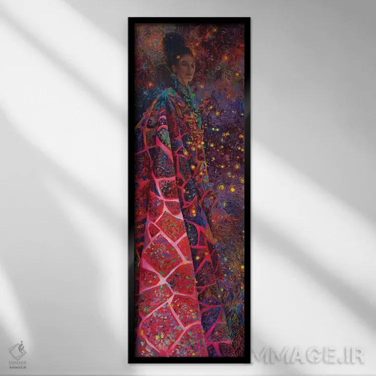 تابلو شامان بنفش (شامانکا) اثر آیریس اسکات - نمای قابدار مشکی