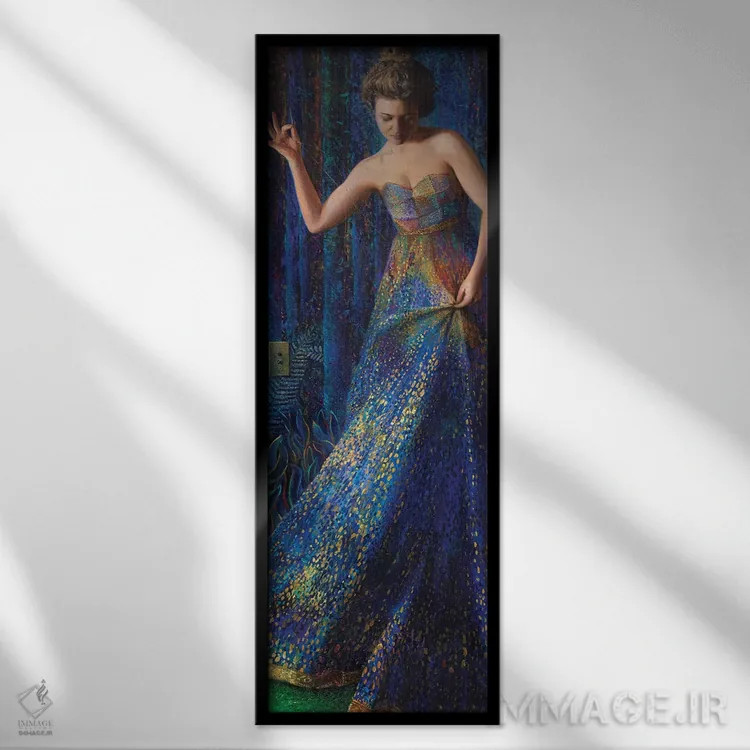 تابلو منِ سوزن اثر آیریس اسکات - نمای قابدار مشکی