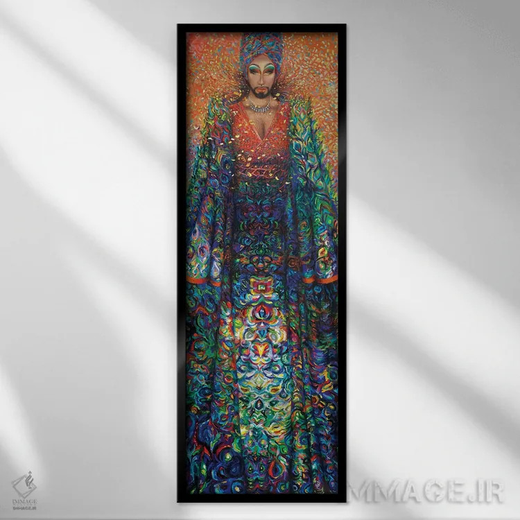 تابلو طلوع لسی انبه اثر آیریس اسکات - نمای قابدار مشکی