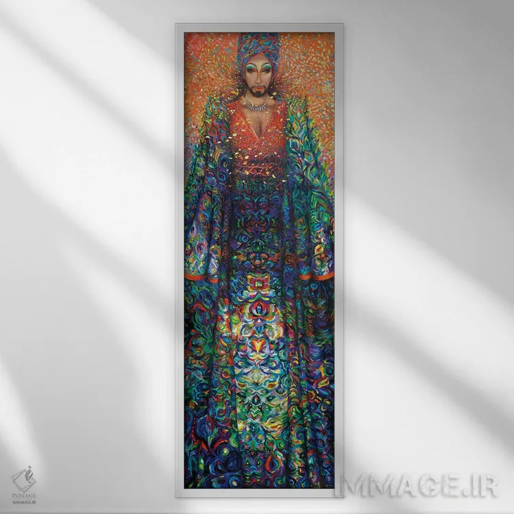 تابلو طلوع لسی انبه اثر آیریس اسکات - نمای قابدار سفید