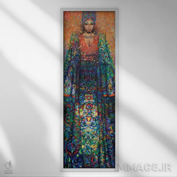 تابلو طلوع لسی انبه اثر آیریس اسکات - نمای قابدار سفید