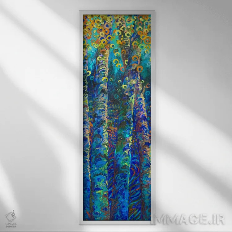 تابلو اخگرها اثر آیریس اسکات - نمای قابدار سفید