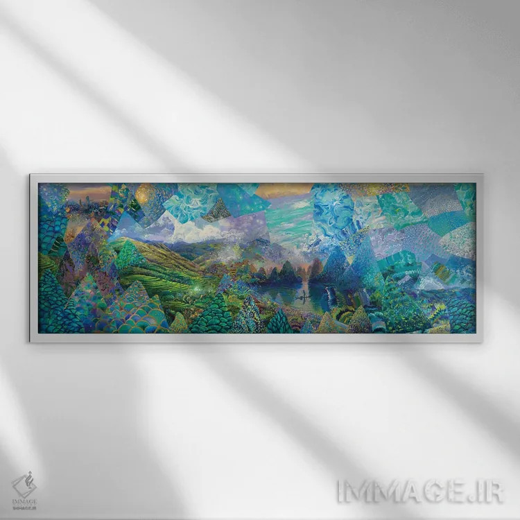 تابلو کامبوج اثر آیریس اسکات - نمای قابدار سفید