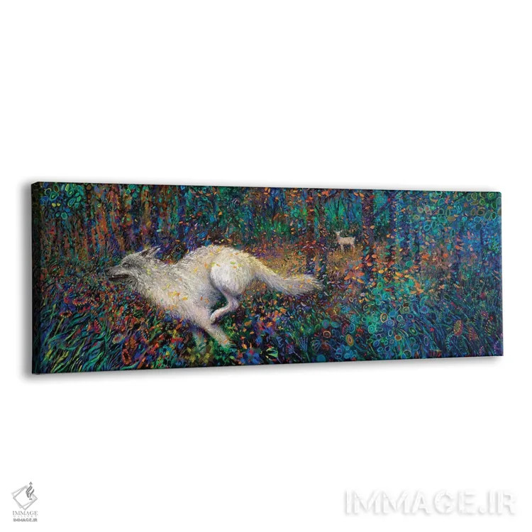 تابلو دنبال کردن خرگوش سفید اثر آیریس اسکات - نمای پرسپکتیو محصول