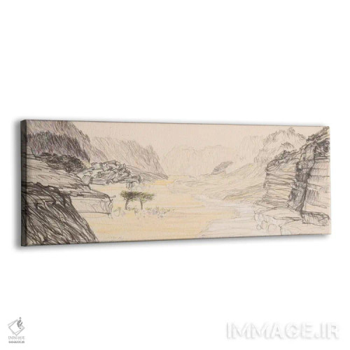 تابلو نهر نکرُت (جریان آب در اسرائیل) اثر ایستو ریمر - نمای پرسپکتیو محصول