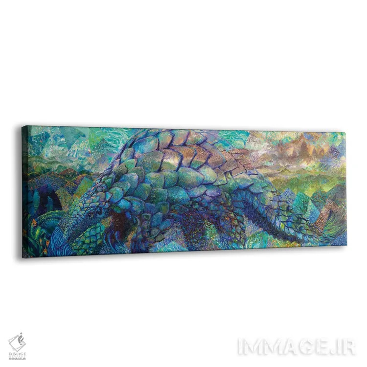 تابلو پانگولین (نوعی پستاندار پولکدار) اثر آیریس اسکات - نمای پرسپکتیو محصول