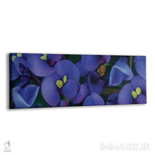 تابلو گل میمون با زمینه آبی اثر ایوجنیا بیدیوک - نمای پرسپکتیو محصول