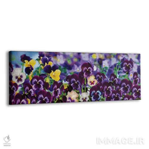 تابلو بنفشهها اثر ایوجنیا بیدیوک - نمای پرسپکتیو محصول