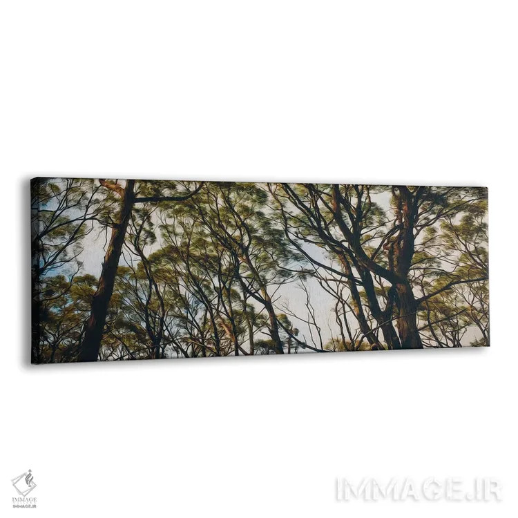 تابلو پسزمینهای از درختان جنگل اثر ایوجنیا بیدیوک - نمای پرسپکتیو محصول