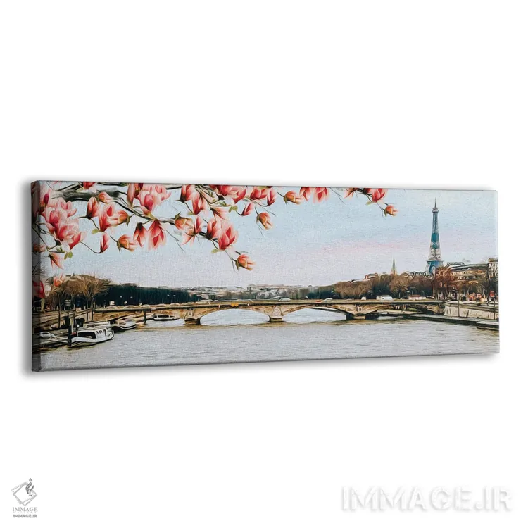 تابلو ماگنولیاهای شکوفا بر فراز پاریس اثر ایوجنیا بیدیوک - نمای پرسپکتیو محصول