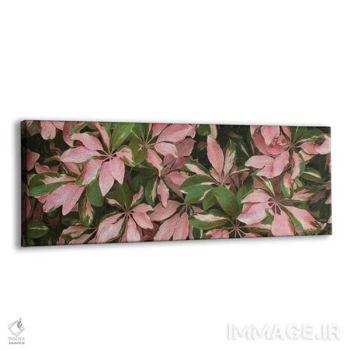 تابلو پسزمینهای از برگهای روشن استوایی اثر ایوجنیا بیدیوک - نمای پرسپکتیو محصول