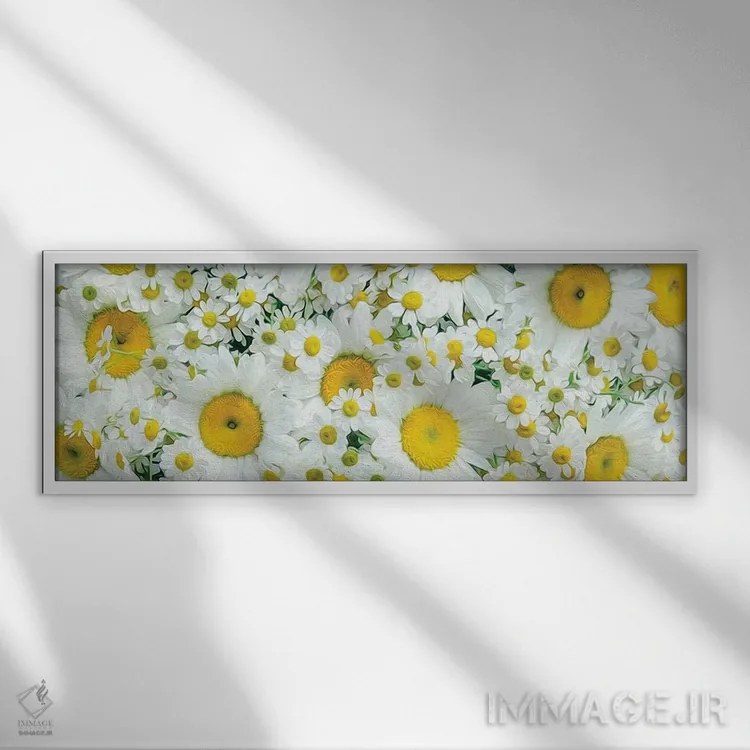 تابلو پسزمینهای از مرواریدهای درشت و ریز اثر ایوجنیا بیدیوک - نمای قابدار سفید